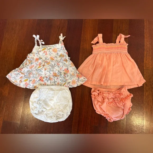 Like New Janie & Jack 0-3m Short Sleeve and Strapless Matching Sets (Multiple)
